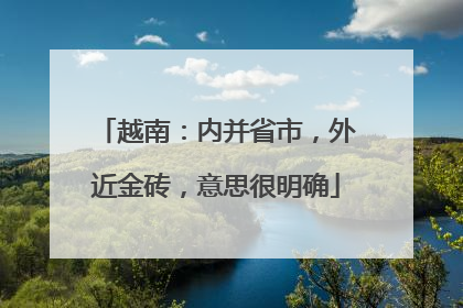 越南：内并省市，外近金砖，意思很明确